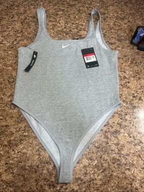 Nike Grey Women’s One-Piece Bodysuit Large Cheeky Bottom